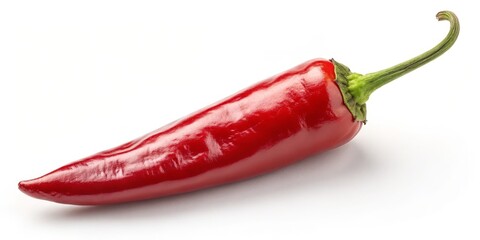 Red Chili Pepper Single, High-Angle Close-up Studio Shot, Spice, Vegetable, Food Photography, Chili pepper, Red pepper Chili Pepper