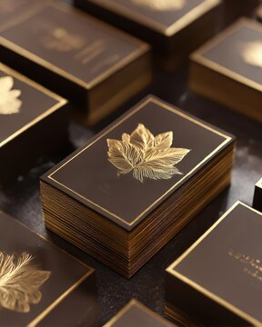 Elegant GoldEmbossed Business Cards