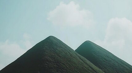 captured with full-frame camera, 135mm lens, multiple mountain silhouettes fading gradually into soft pastel gradient sky with warm and cool tones