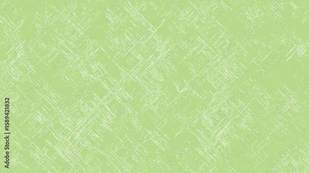 Poster diagonal crosshatch scratch texture on green background. hand-drawn abstract pattern with vintage fe