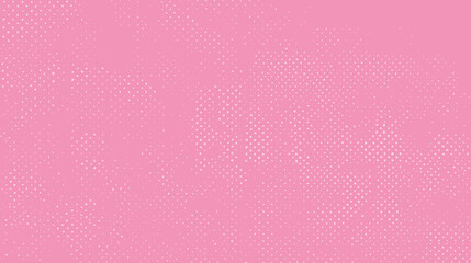 Pink halftone dot pattern texture overlay. Retro vintage dotted background. Abstract comic grain noise layout effect.