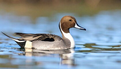 Obraz premium A Eurasian Wigeon gracefully gliding on tranquil water
