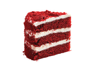 red velvet cake isolated on Transparent Background PNG
