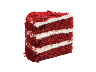 red velvet cake isolated on Transparent Background PNG