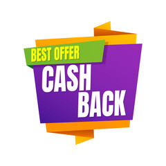 Cash Back Banner Design: A vibrant banner design featuring the text Cash Back promises enticing offers to attract potential customers and boost sales.