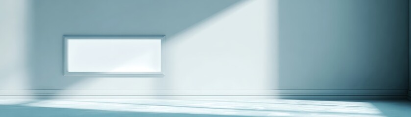 Sunlit serenity, bright white room illuminated by natural window light bright