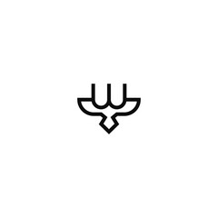 Bird shaped letter w logo idea.