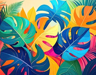 Vibrant tropical leaves (7)