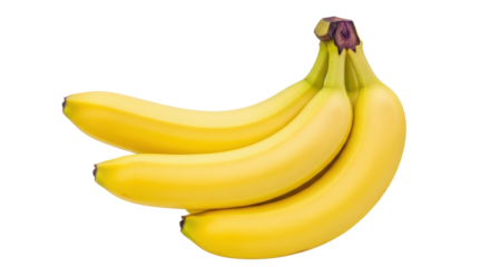 Isolated bunch of bananas