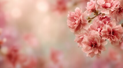 Obraz premium Monochromatic pink, stunning display of pink flowers on pink background pink