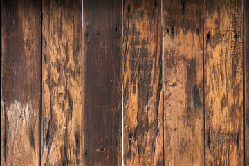 Rustic aged wood planks showcase a rich, weathered texture, perfect as a versatile background for photography, digital art, or web design projects. Authentic and timeless