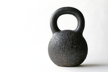Kettlebell for Strength Training, Weightlifting, and Fitness on White Background, Gym Equipment