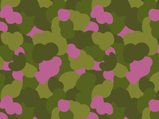 Olive & Purple Abstract Camouflage Seamless Pattern