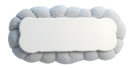 Gentle soft white cloud frame with blank center for text or design