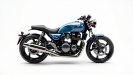 Obraz premium Side view of a classic style motorcycle.