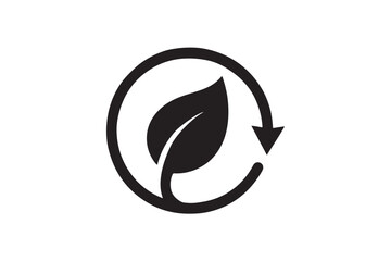Eco Friendly Logo silhouette on white background.01