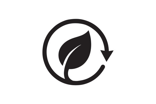 Eco Friendly Logo silhouette on white background.01