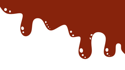 melted chocolate dripping on white background, chocolate melted wave Background. chocolate fluid background. chocolate liquid.