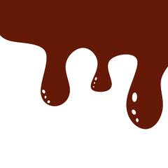 melted chocolate dripping on white background, chocolate melted wave Background. chocolate fluid background. chocolate liquid.