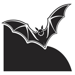 Fototapeta premium Artistic black bat silhouette with transparent wings ready for halloween or celebration