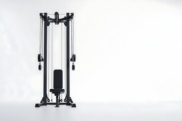 Gym Equipment for Strength Training in Fitness Studio. Weight Machine for Building Muscles