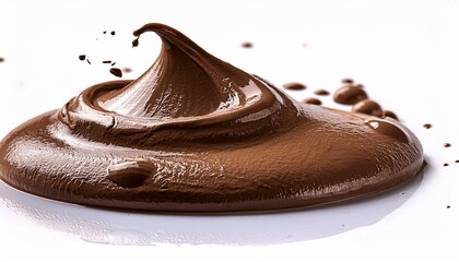 mud drops and smears with chunky texture isolated on white background
