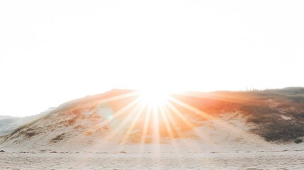 Sunrise Over Sandy Dunes Beach Landscape
