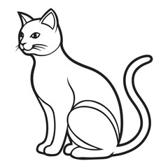 cat silhouette vector icon design with a white background
