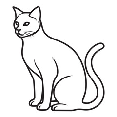 cat silhouette vector icon design with a white background