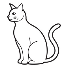 cat silhouette vector icon design with a white background