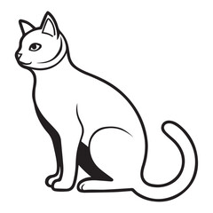 cat silhouette vector icon design with a white background