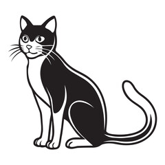 cat silhouette vector icon design with a white background
