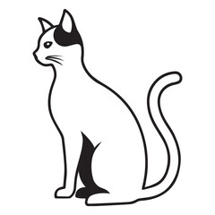 cat silhouette vector icon design with a white background