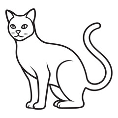 cat silhouette vector icon design with a white background