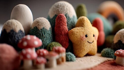 Handmade miniature landscape scene - Powered by Adobe