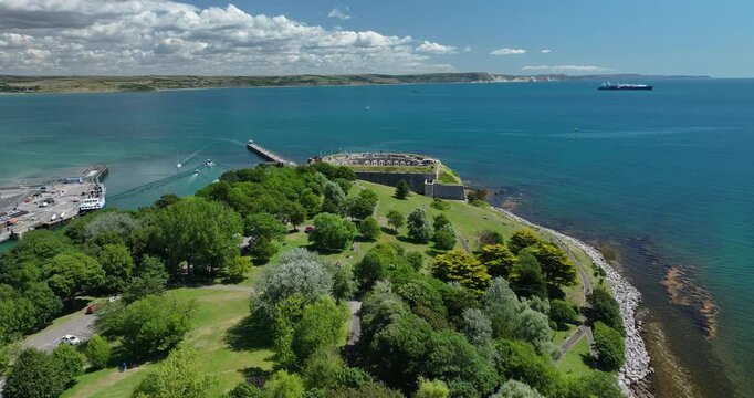 Nothe Forst and Gardens in Weymouth in the Summer Sun