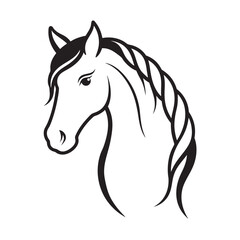 Detailed Horse Head With Braided Hair