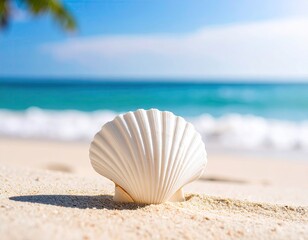 Fototapeta premium Seashell on a sunny beach