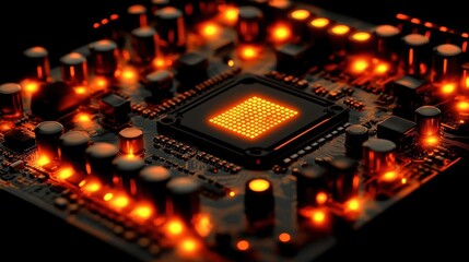 Illuminated Circuit Board:  Processor Technology