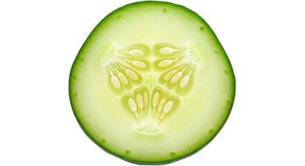 Isolated Cucumber Slice