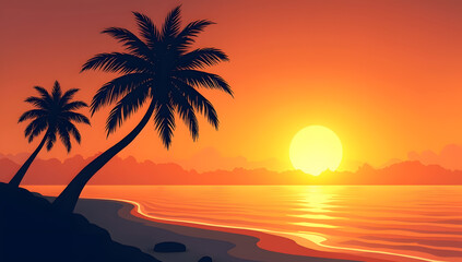 Aerial View of Tropical Beach with Clear Water