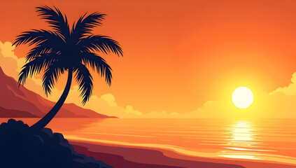 Aerial View of Tropical Beach with Clear Water