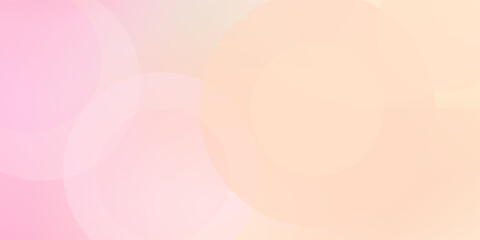 Minimalist banner background, pastel colorful, pink and yellow gradations. Circle effect style geometric, modern art type1