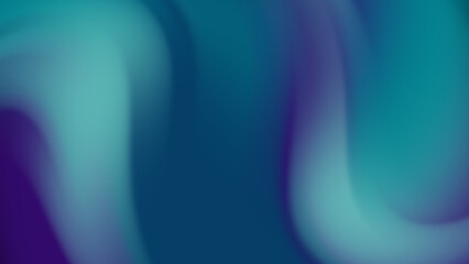 A smooth, fluid background with teal, dark blue, and purple gradients blending together. The soft curves create a tranquil and modern abstract aesthetic.
