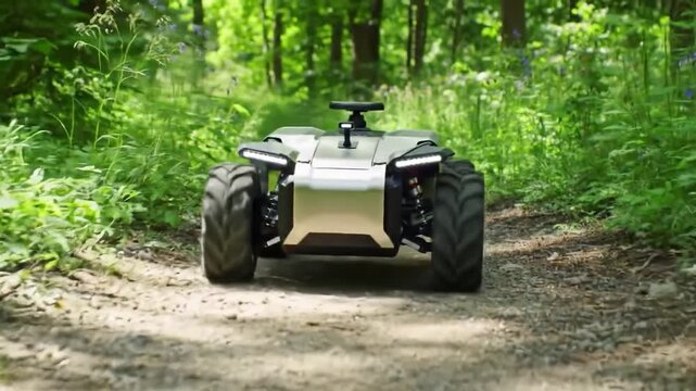 Autonomous Rover Driving Through Park Trail
