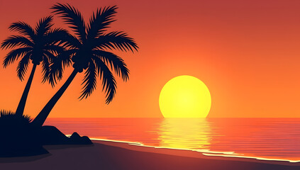 Aerial View of Tropical Beach with Clear Water