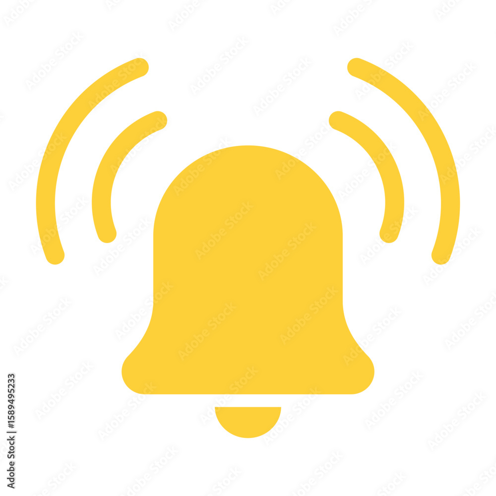 Poster notification bell icon set. message notification bell icon set in fill. notification bell symbols in