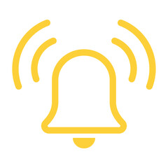 Notification bell icon set. Message notification bell icon set in fill. Notification bell symbols in white background. Bell, notification , icons, symbol, vector, color set