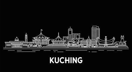 Kuching Skyline Sarawaks Capital Cityscape.