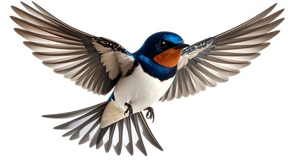 Naklejka premium Bird in flight, vibrant colors